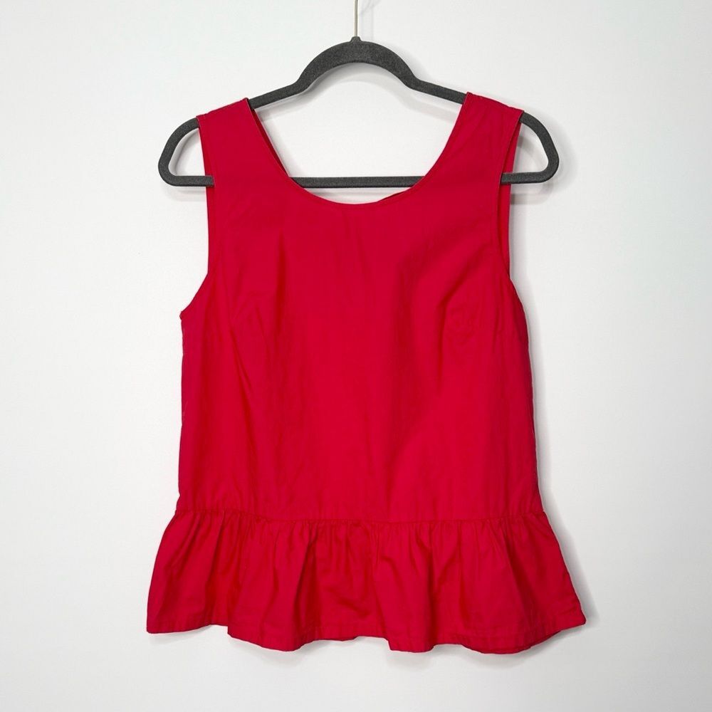 J. Crew Bow-back peplum tank top Size Small